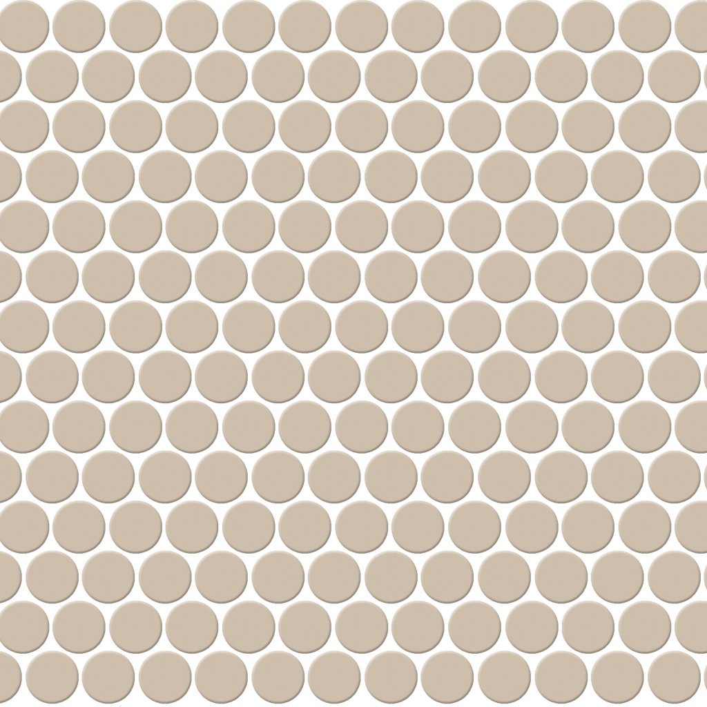 Daltile Keystones Urban Putty, Penny Rounds, Matte - Urban Putty