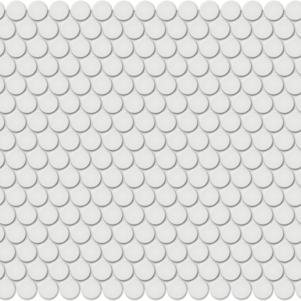 Qualis Ceramica Traditions Vintage Grey 3/4" Penny Matt - Light Grey