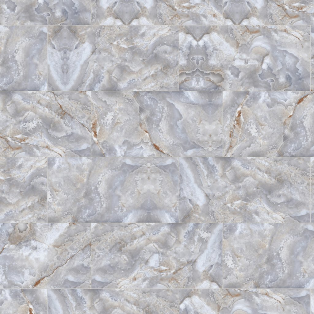 Qualis Ceramica Treasure 12x24F Blue Dream Onyx Carve - Blue