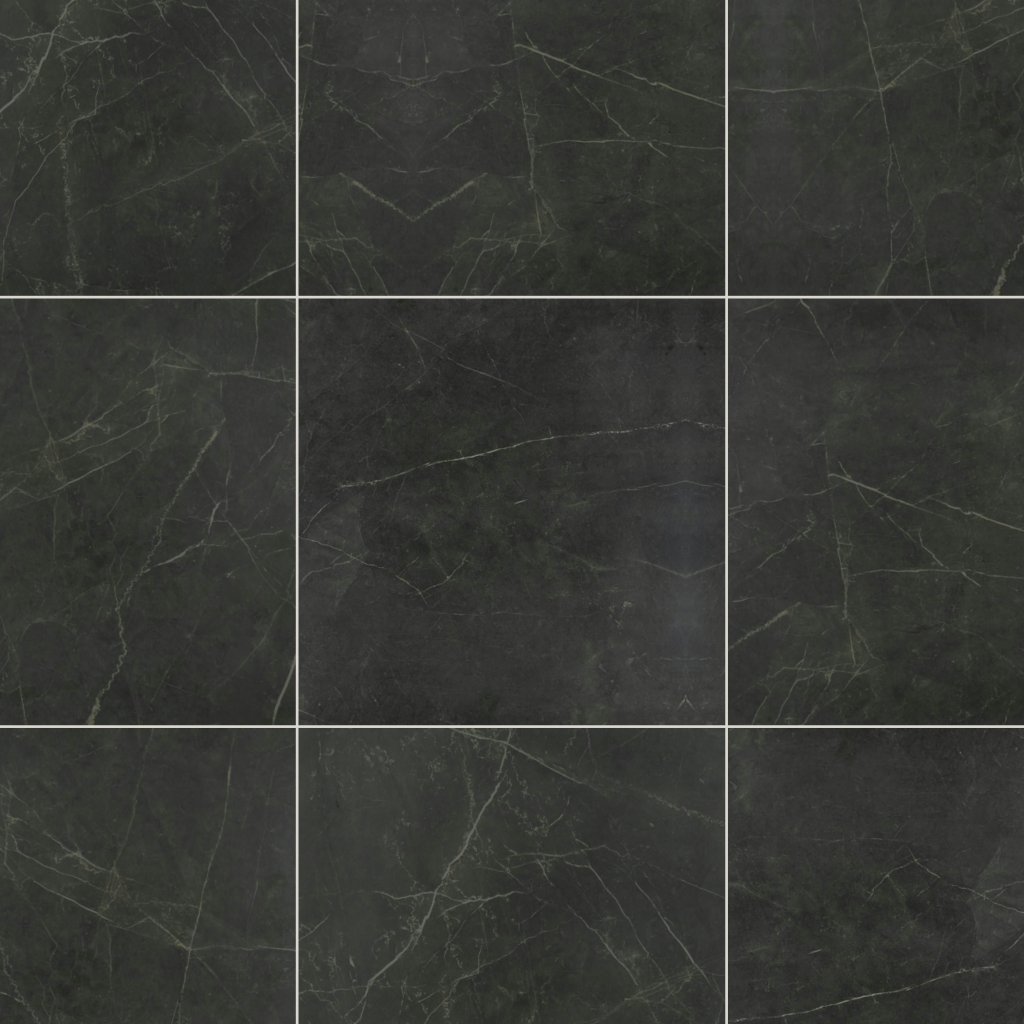 Qualis Ceramica Luxury Tivoli Nero 24X24 Polished - Black