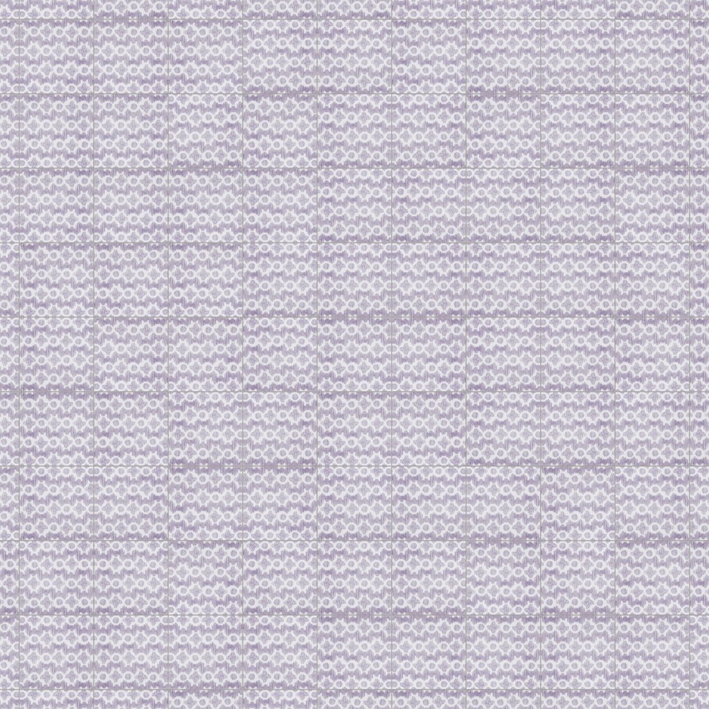 Marble Systems Pure White, Wisteria Glossy Clara B Ceramic Tile 6x6 - Pure White, Wisteria