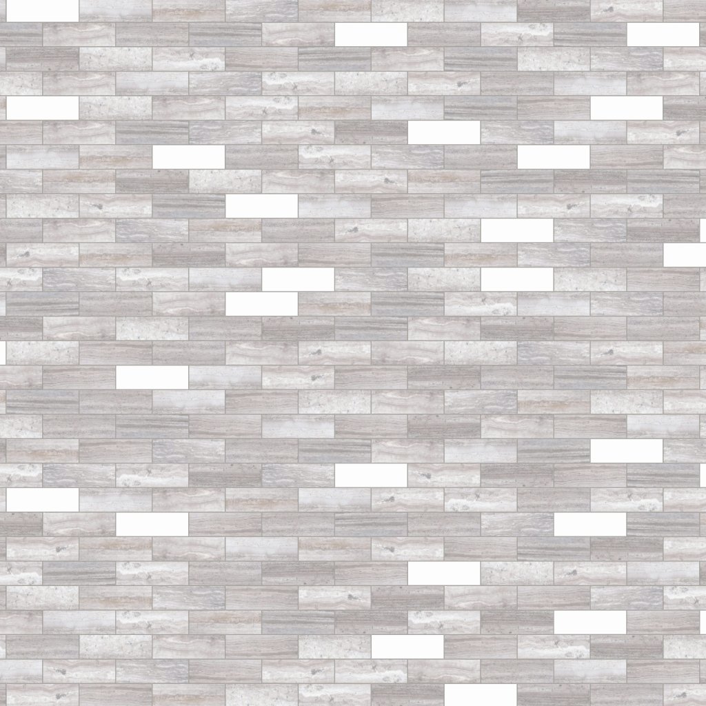 Marble Systems Zenit Grey Honed 2x6 Porcelain Mosaic 12x12 - Zenit Grey