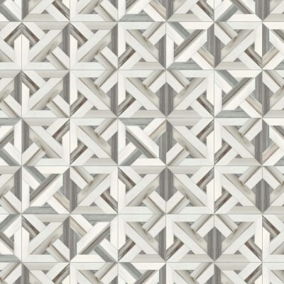 Marble Systems Dolomite, Skyline Vein Cut Multi Finish Marmara Marble Mosaic 9 11/16x9 11/16 - Dolomite, Skyline Vein Cut - 9 11/16" x 9 11/16" x 3/8"