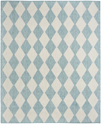 Nourison Home Nourison Positano POS04 8' x 10' Aqua Modern Rug - 5' x 7'