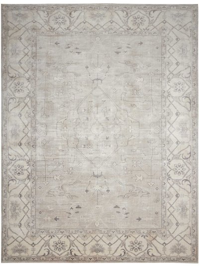 Nourison Home Nourison Aldora ALD01 5'6" x 8' Silver Vintage Indoor Rug - 5'6" x 8'