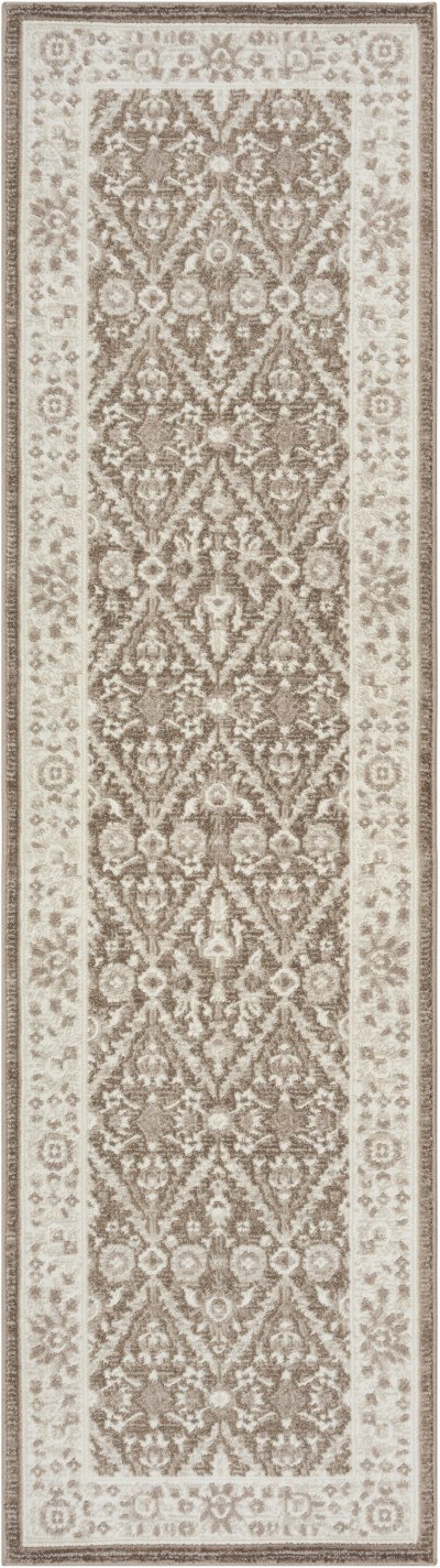Nourison Home Nourison Eco Cycle ECY04 7'10" x 9'10" Ivory Mocha Vintage Indoor Rug - 2'2" x 7'6