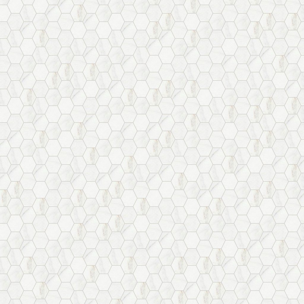 Qualis Ceramica Royal Stoneworks 2" Crown Calacatta Hex