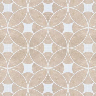 Marble Systems Graceful Folium Polished Porcelain Backed Patterned Marble Tile 24x24 - Graceful Folium - 24" x 24" x 1/2"