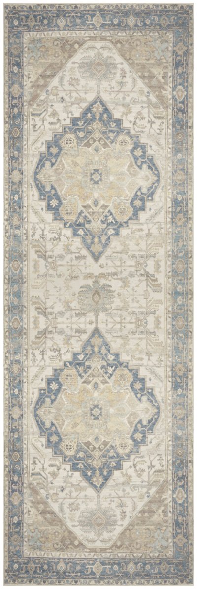 Nourison Home Nourison Vintage Washables VWS13 9'10" x 13'2" Blue Green Vintage Indoor Rug - 2' x 6'
