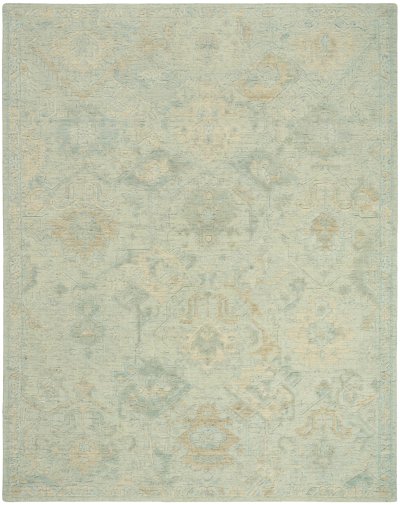 Nourison Home Nourison Ravello RVL04 8'6" x 11'6" Aqua Taupe Vintage Indoor Rug - 7'9" x 9'9"