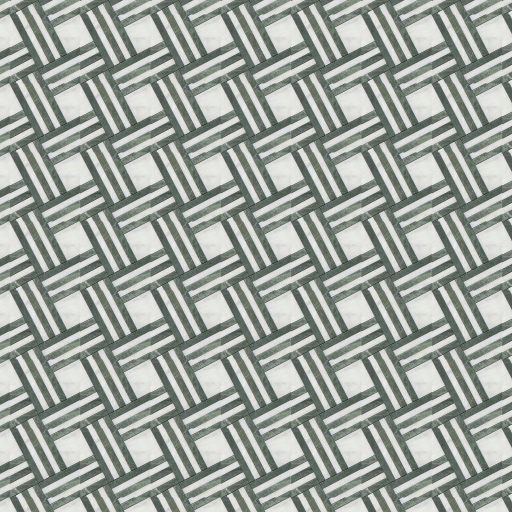 Marble Systems Avalon, Verde Capri Multi Finish Maze Basket Marble Mosaic 14 15/16x17 11/16 - Avalon, Verde Capri
