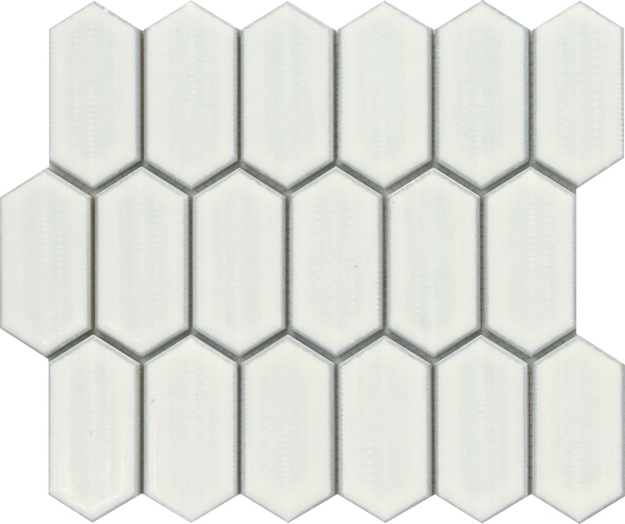 Emser Tile OMNI GLOSSY PICKET MOSAIC -CER - Ivory
