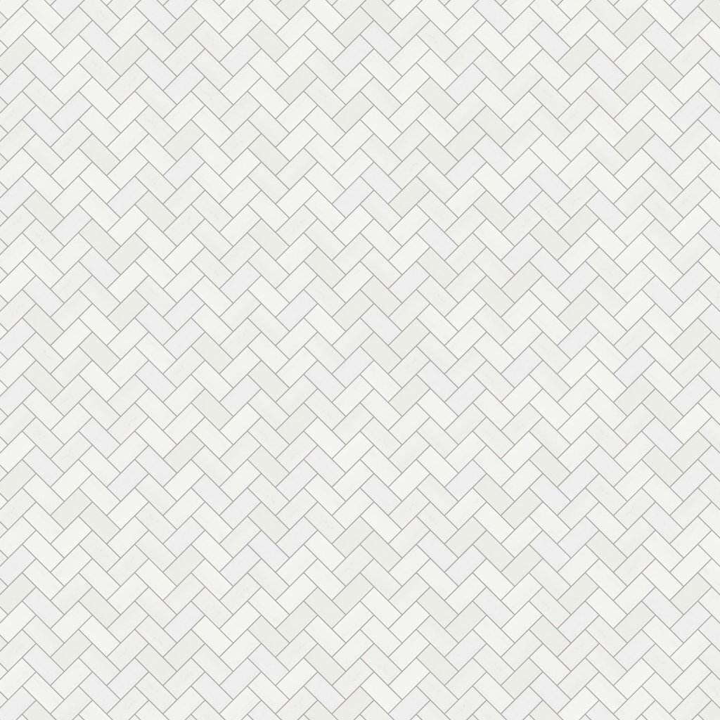 Marble Systems Bianco Dolomiti Classic Polished Herringbone 1x2 Marble Mosaic 11x11 - Bianco Dolomiti Classic