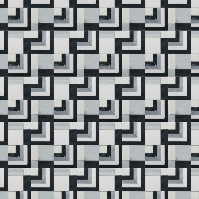 Marble Systems Odin Polished Marble Mosaic 12x13 3/16 - Odin - 12" x 13 3/16" x 3/8"