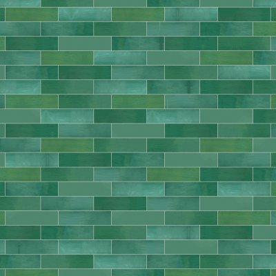 Qualis Ceramica Morocco 3x11 Green Gloss - Alternating 1/3