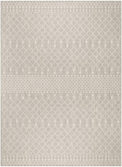 Nourison Home Nourison Positano POS02 2'2" x 8' Light Grey Modern Rug - 9' x 12'