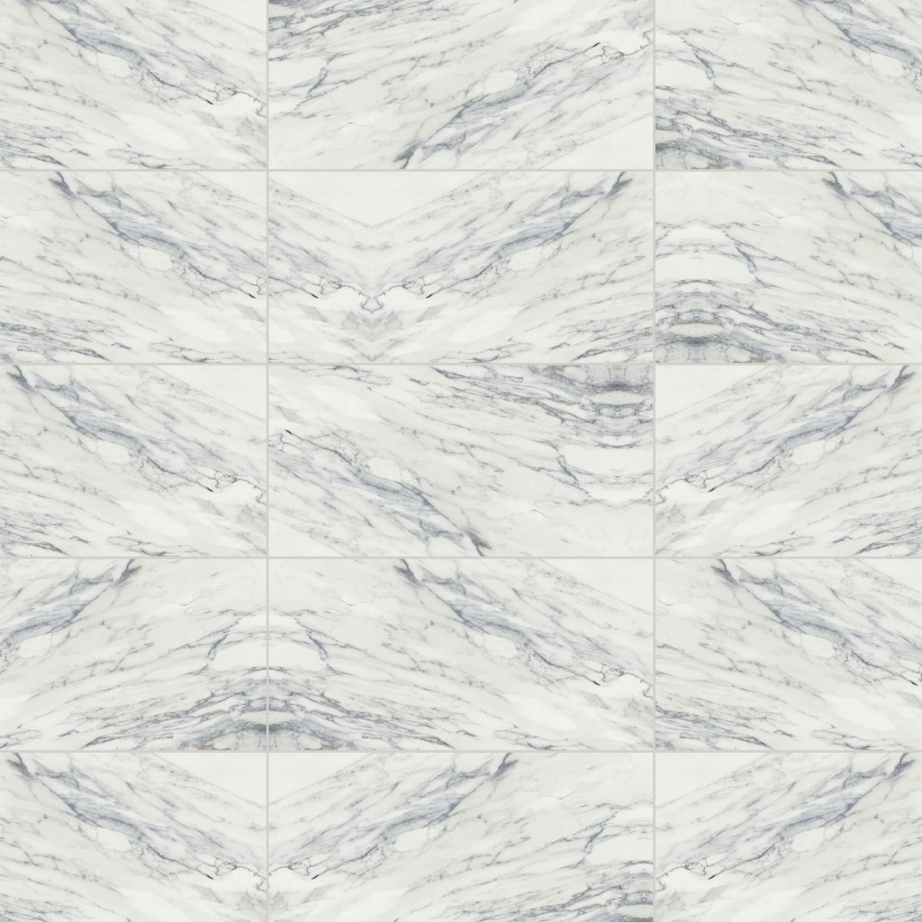 Qualis Ceramica Royal Stoneworks 12X24 Regal White Vein Polished