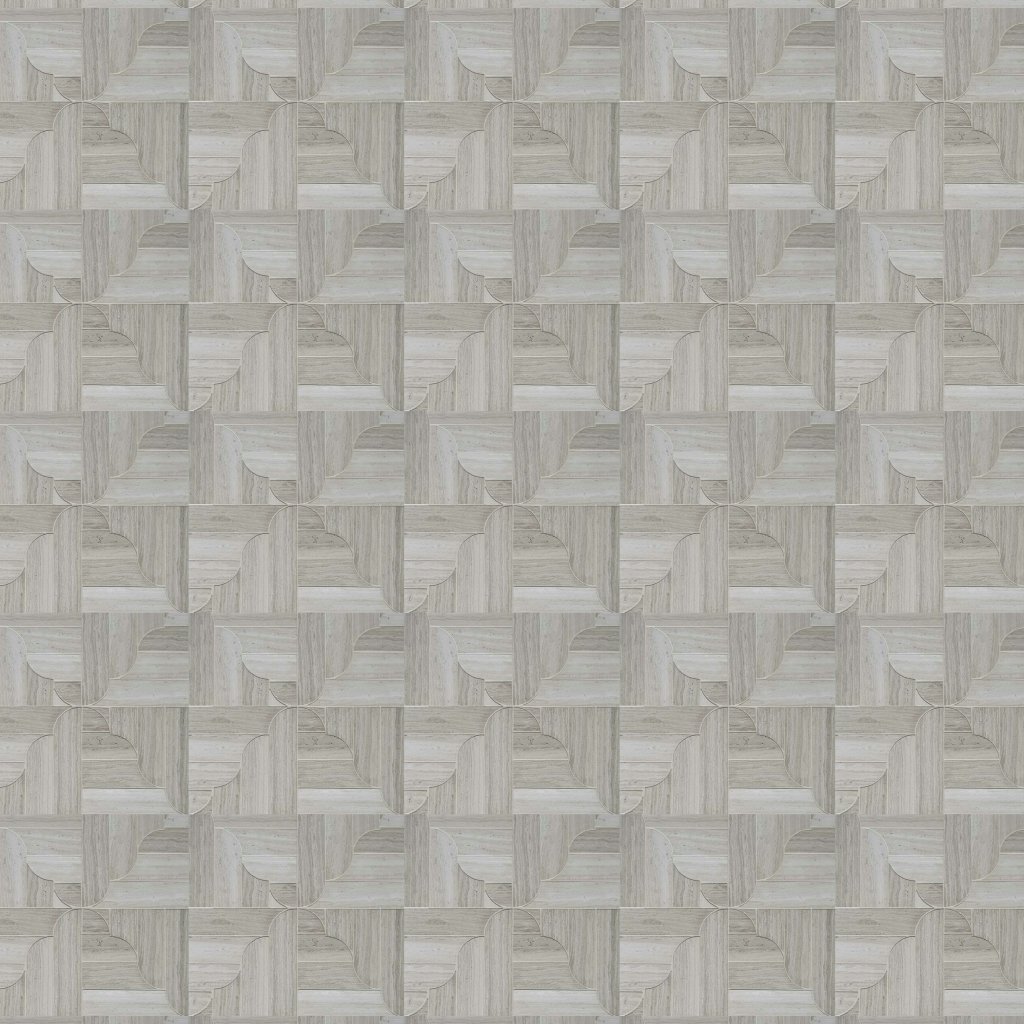 Marble Systems Haisa Light Honed Banter Parquet Marble Mosaic 12 1/16x12 1/16 - Haisa Light