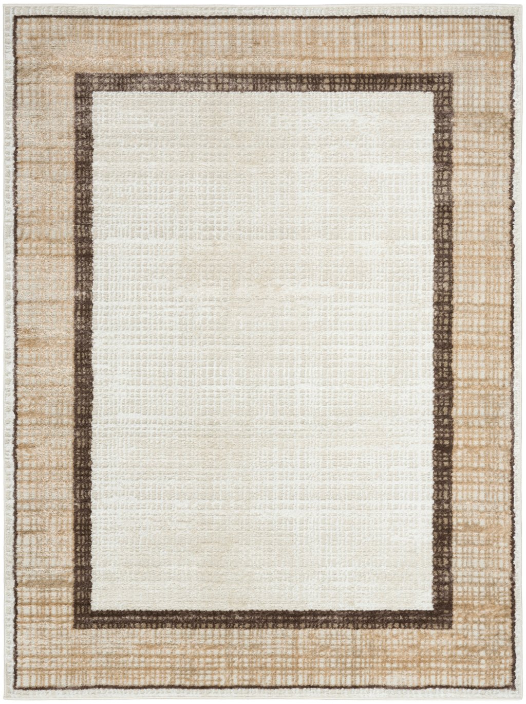 Nourison Home Nourison Dekor DEK06 5'3" x 7' Ivory Brown Modern Indoor Rug