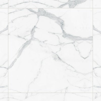 Qualis Ceramica Royal Stoneworks 48X48 Grandvein White Honed - Grid
