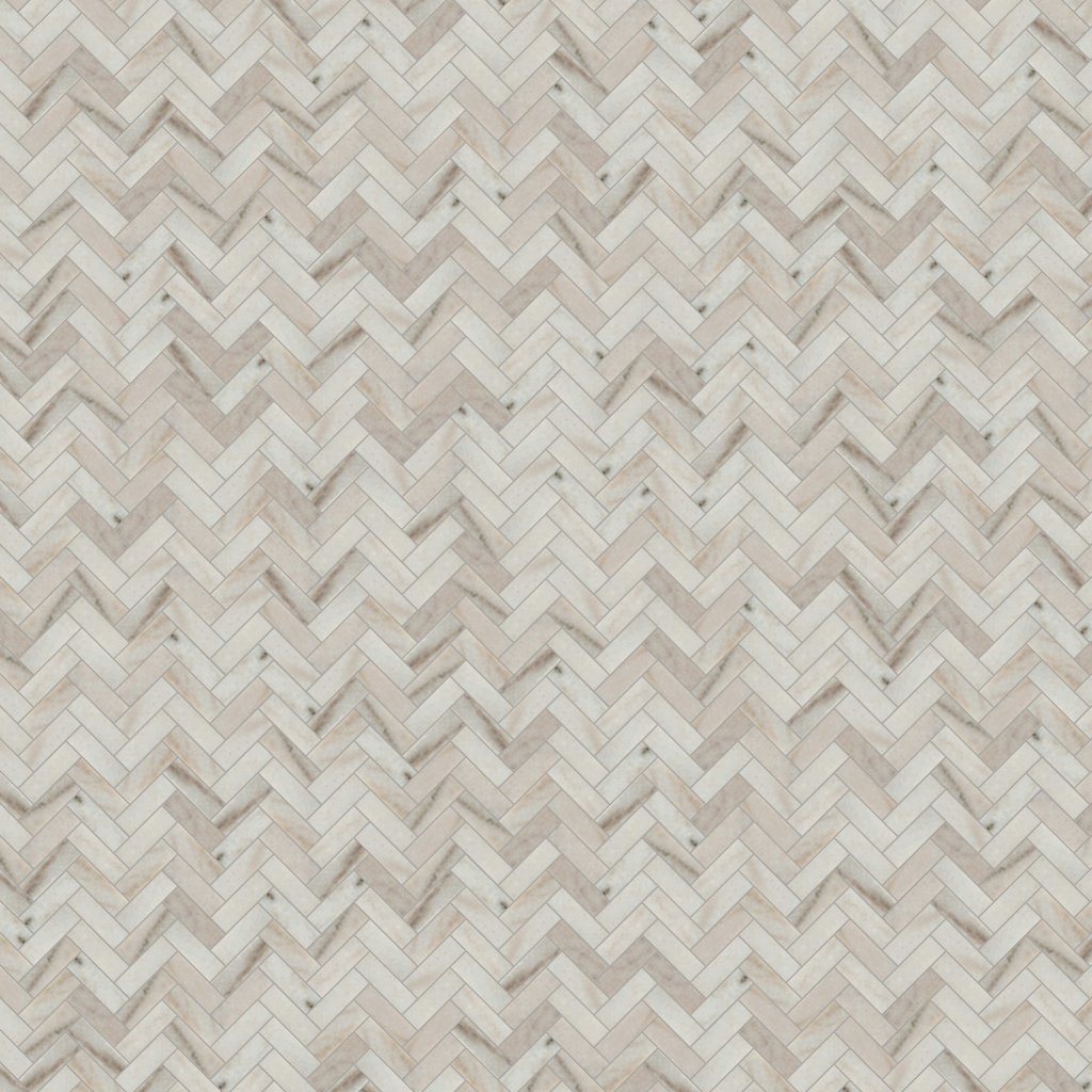 Marble Systems Skyline Polished Herringbone 5/8x2 Marble Mosaic 12 1/8x13 3/8 - Skyline