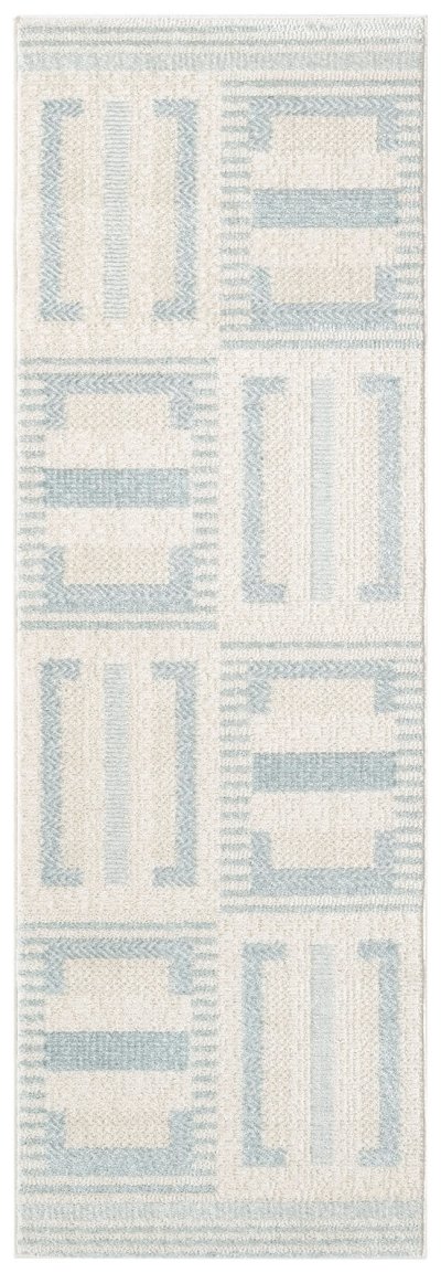 Nourison Home Nourison Nordic NRC11 8' x 10' Ivory Blue Modern Indoor Rug - 2' x 6'