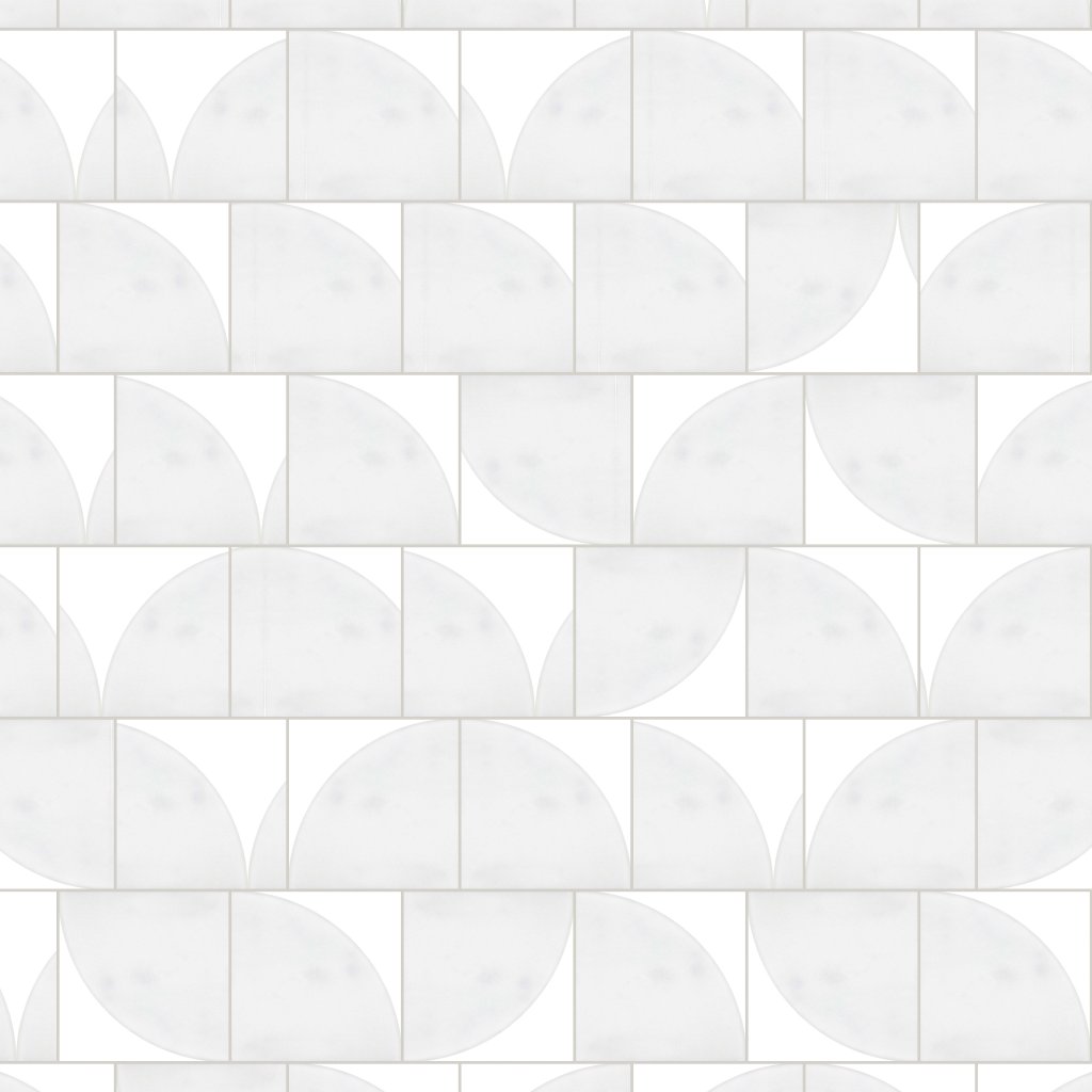 Qualis Ceramica Bianco Venatino 9 Polished Corner Shelf