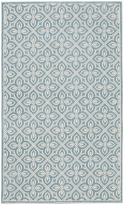 Nourison Home Nourison Washable Charm WCH03 9' x 12' Blue Ivory Contemporary Indoor Rug - 3' x 5'