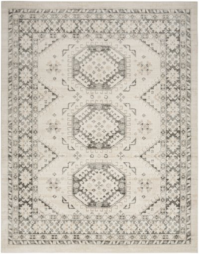 Nourison Home Nourison Serenity Home SRH01 3'11" x 5'11" Ivory Grey Vintage Indoor Rug - 5'3" x 7'3"