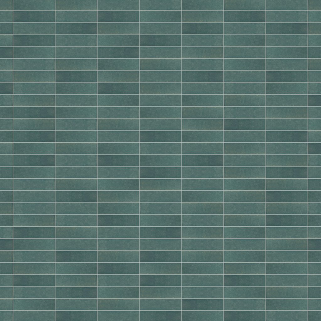 Marble Systems Aqua Marine Textured Thin Brick Tile 2 1/8x7 1/2 - Aqua Marine