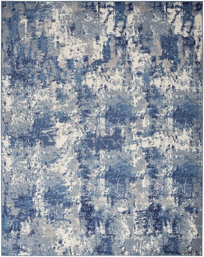 Nourison Home Nourison Grafix GRF38 3' x 5' Navy Blue Modern Indoor Rug - 5'3" x 7'3"