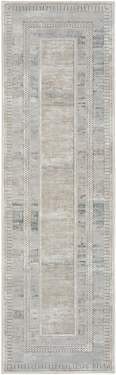 Nourison Home Nourison Glam GLM07 9' x 12' Ivory Multicolor Modern Indoor Rug - 2'3" x 7'6"