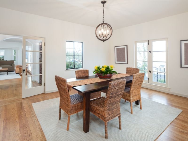 beautiful dining room with hardwood floor