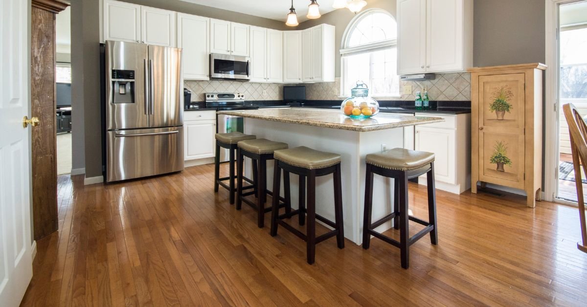 White Wooden Kitchen Island